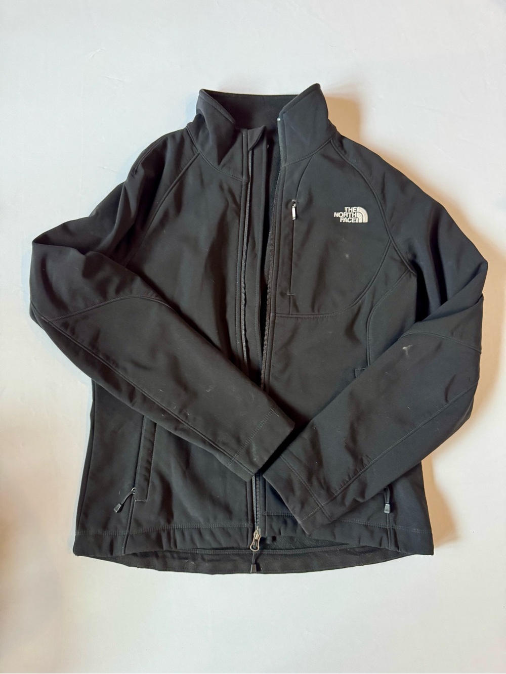 The North Face Black Fleece Jacket with Logo Tag